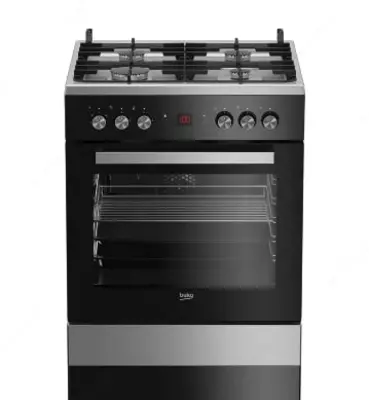 Газовая плита "Beko FSM62530DXMS" (Черная) 60 х 85 см