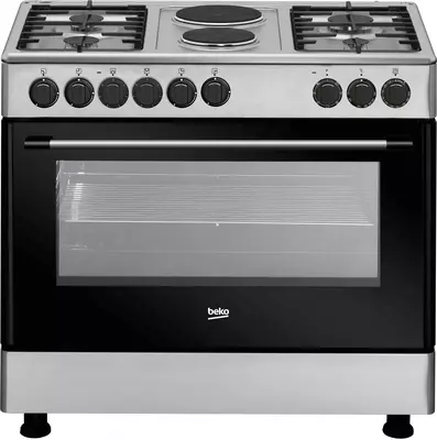 Kombinatsiyalangan pechka "Beko GE12121DX" (Kulrang) 90 x 60 sm