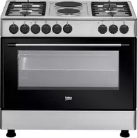 Комбинированная плита "Beko GE12121DX" (Серая) 90 х 60 см