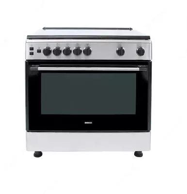 Газовая плита "Beko GG15115DX" (Белая) 90 х 60 см