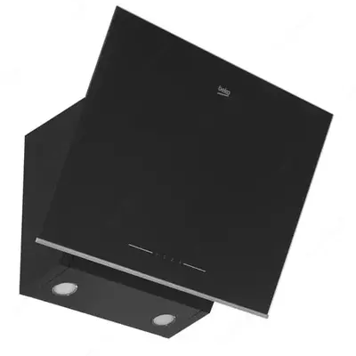 Eğimli qalpoq "Beko Beyond BHCA64640B" (Qora shisha) 60 sm