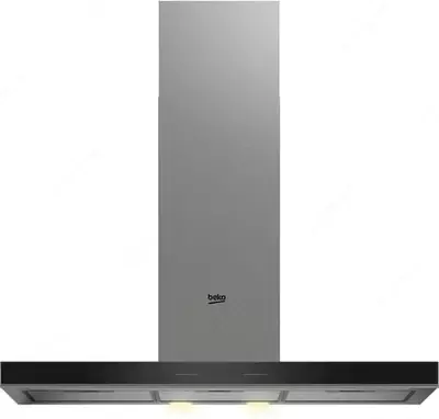 Каминная Вытяжка "Beko Beyond BHCB93640B" (Черное стекло) 90 см
