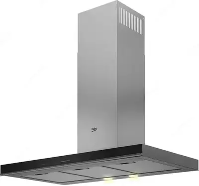 Каминная Вытяжка "Beko Beyond BHCB93640B" (Черное стекло) 90 см