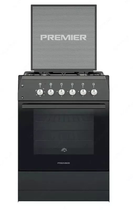 Kombinatsiyalangan pechka "PREMIER Eco PRM-WG60-E40BL" (Qora) 60 x 85 x 60 sm