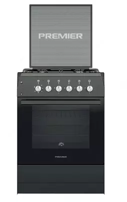 Kombinatsiyalangan pechka "PREMIER Eco PRM-WG60-E40BL" (Qora) 60 x 85 x 60 sm