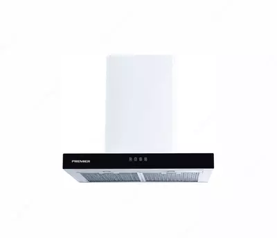 Kamin qalpoqchasi "PREMIER T Shape W" Turbo sen (Oq) 60 sm