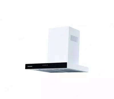 Kamin qalpoqchasi "PREMIER T Shape W" Turbo sen (Oq) 60 sm