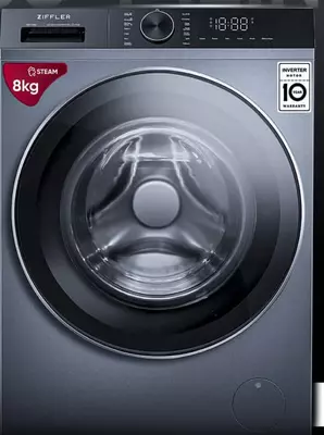 Kir yuvish mashinasi "Ziffler T80-P12ING" (To'q/Kulrang) 8 kg