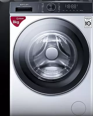 Стиральная машина автомат "Ziffler T80-P12INW" (Серебристая) 8 кг