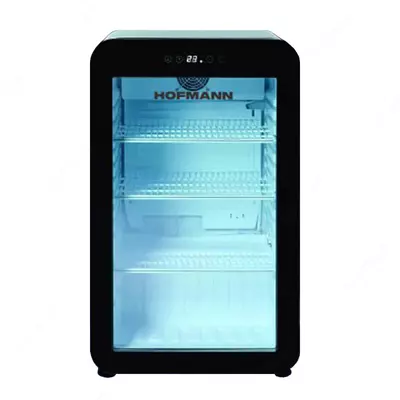 Mini muzlatgichli vitrina "HOFMANN HBC-136HF" (qora) 113 l