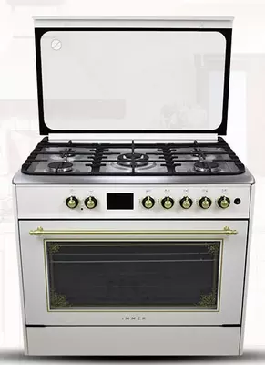 Gaz plitasi "Immer F90" (Oq/Oltin) 90 sm