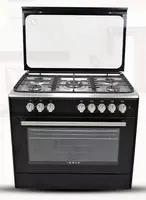 Газовая плита "Immer В90" (Черная/Серебристая) 90 см