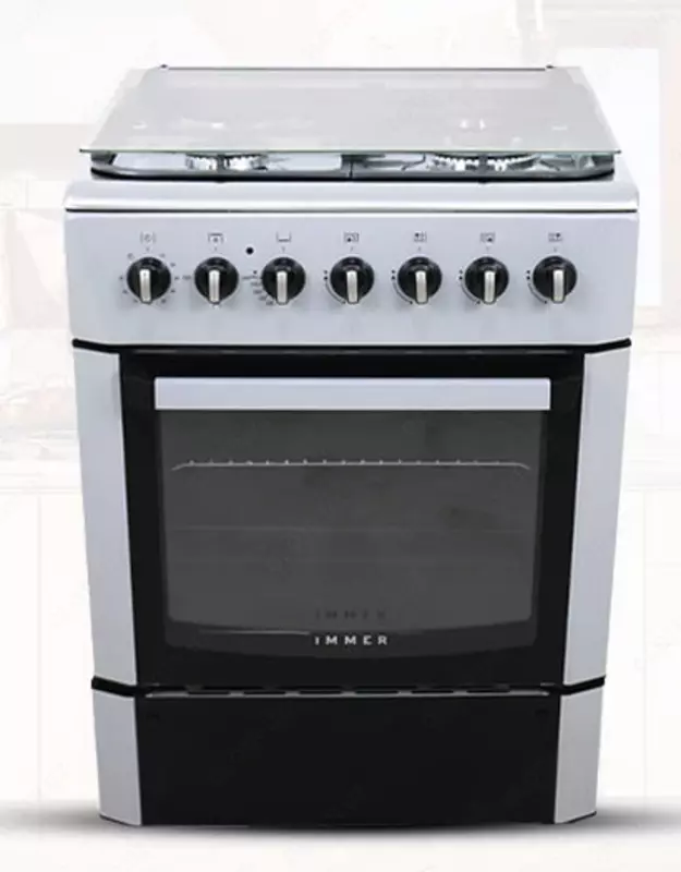 Gaz plitasi "Immer L02" (Oq/Qora) 60 sm