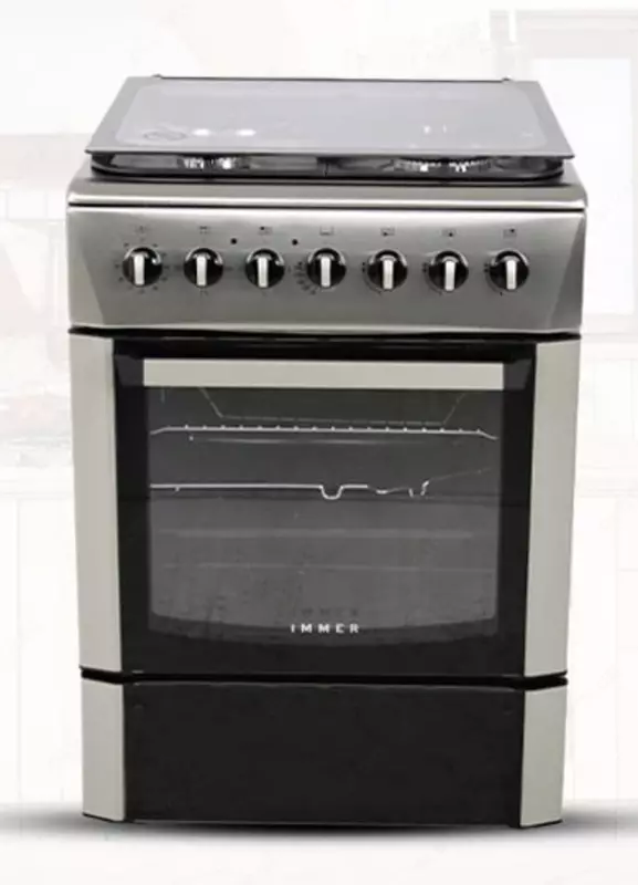 Газовая плита "Immer А02" (Белая/Серая) 60 см