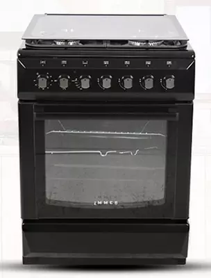 Газовая плита "Immer Q02B" (Матово/Черная) 60 см