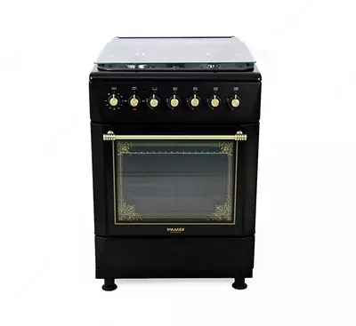 Газовая плита "Immer F01" (Черная/Золотистая) 60 см