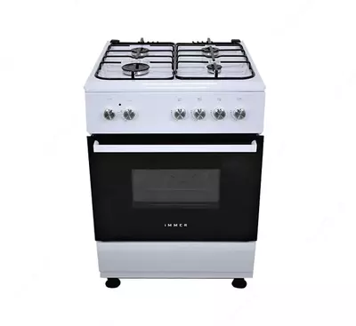 Газовая плита "Immer Е01 ECO" (Белая/Черная) 60 см
