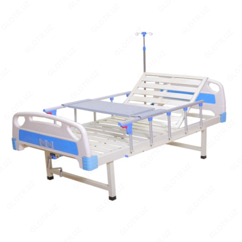 Кровать медицинская палатная с прикроватным столиком и ограждением ID-CS-10