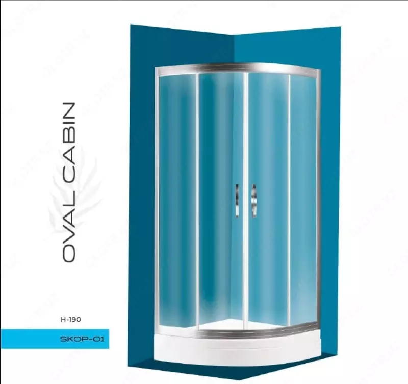 Овальная душевая кабина H190 (100x100) SKOP-01