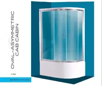 Овальная ассиметричная душевая кабина H160 (80x120) SKOAMV-01