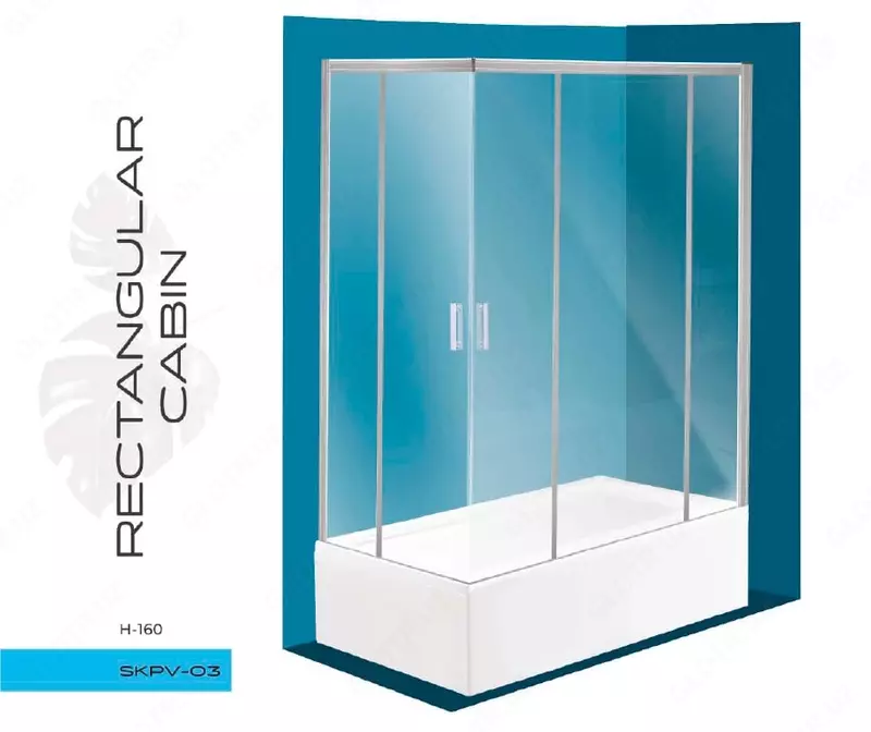 Kvadrat dush idishni H160 (70x120)