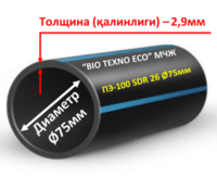 Полиэтиленовые трубы Д ⌀75 город Термиз