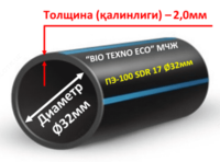 Полиэтиленовые трубы Д-⌀32