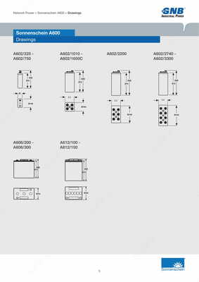 Sonnenschein A600 qayta zaryadlanuvchi batareyalar