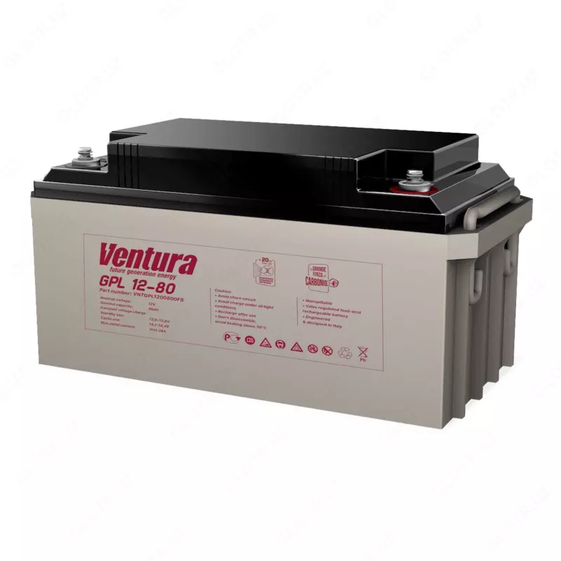 Аккумуляторная батарея Ventura GPL 12-80, 12 В, 80 А·ч
