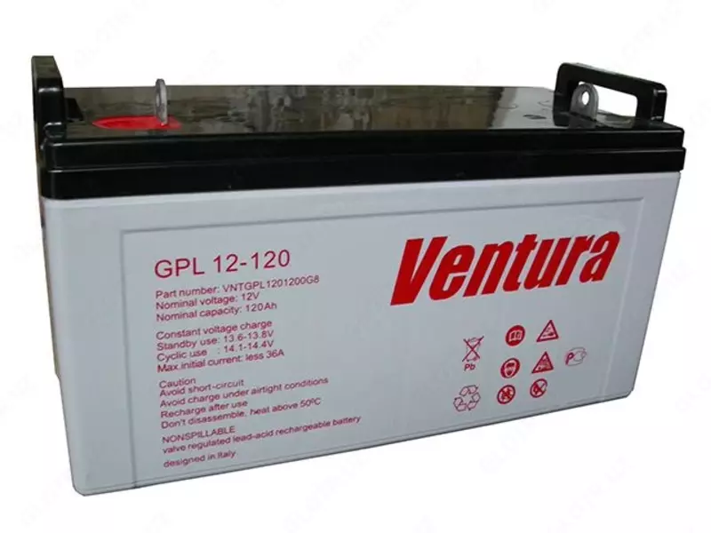 Ventura GPL 12-120, 12 V, 120 A·soat akkumulyator batareyasi