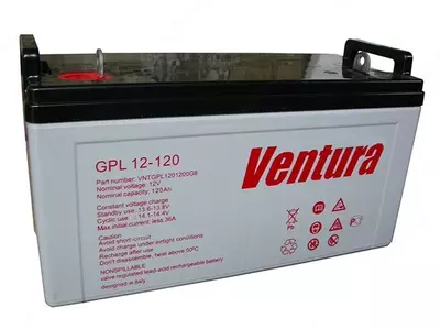 Ventura GPL 12-120, 12 V, 120 A·soat akkumulyator batareyasi