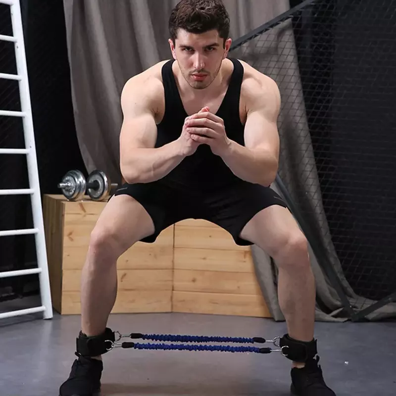   Резинки с растягивающейся прочностью тренировки веса приседания атлетики бодибилдинга ноги эластичная лента фитнес