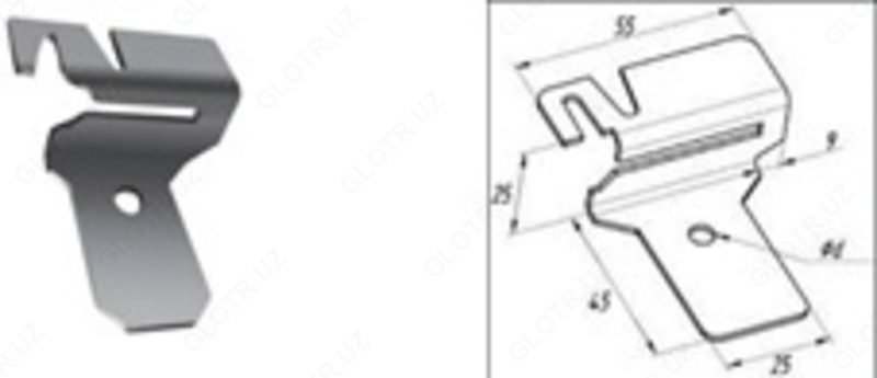Galvanizli topraklama tasmasi ushlagichi