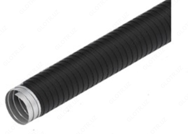 26мм Гибкий стальной металлорукав с ПВХ покрытием (и с протяжкой) - Внутренний диаметр: 26 мм (1 дюйм) - длина в рулоне: 25 м