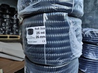 26мм Гибкий стальной металлорукав с ПВХ покрытием (и с протяжкой) - Внутренний диаметр: 26 мм (1 дюйм) - длина в рулоне: 25 м - 16 464 сум