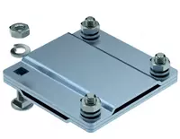  Квадратный зажим 40x4-40x4  горячеоцинкованный (полоса-полоса) Оптом и розница