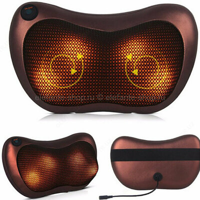 Массажная подушка. массажер в машину для спины и шеи. лучший подарок