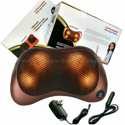 Массажная подушка. массажер в машину для спины и шеи. лучший подарок