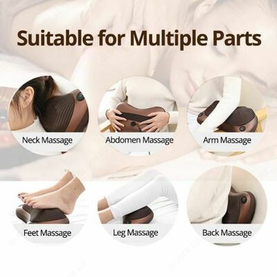 Массажная подушка. массажер в машину для спины и шеи. лучший подарок