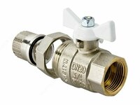 Кран шаровой с термометром для коллектора прямой ZL-4012