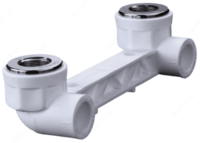 Двойной отвод с настенным креплением ∅ 25х1/2  внутренняя резьба