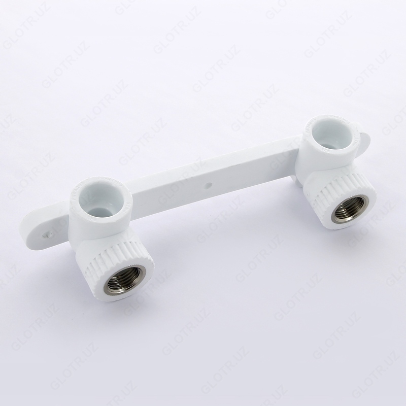  Двойной отвод с настенным креплением ∅ 20х1/2  внутренняя резьба - 