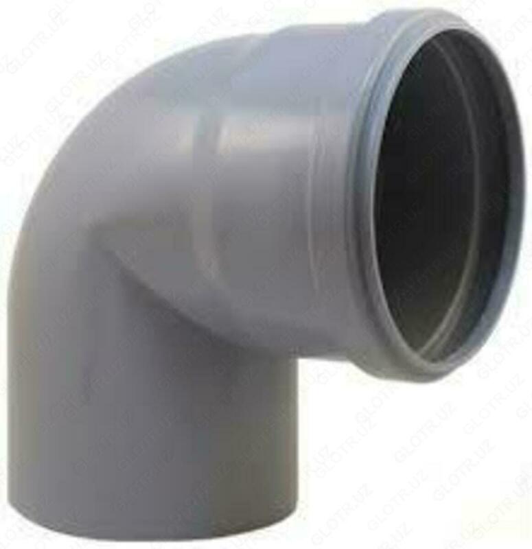 Канализационный отвод 90° ∅ 100 мм - 7 981 сум