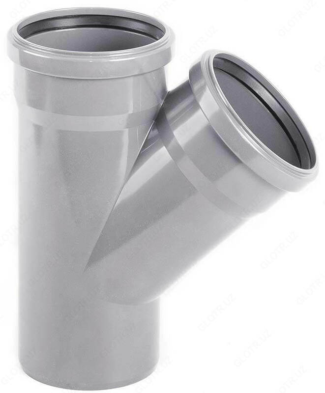 Канализационный тройник 45° ∅ 100/100 мм