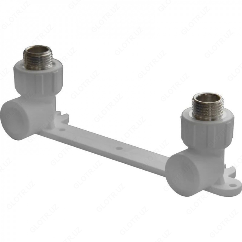  Двойной отвод с настенным креплением Vemax ECO ∅ 25х1/2  наружная резьба - 