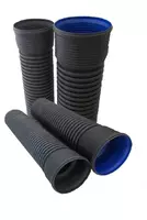 Двухслойная гофрированная труба с раструбом (первый сорт  черный) Ø600