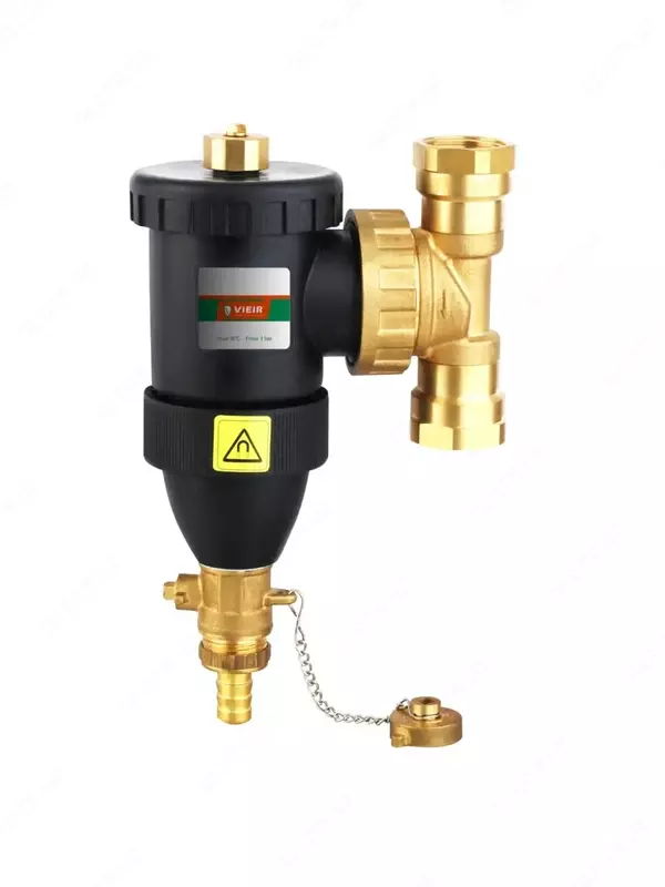  ФИЛЬТР-ДЕШЛАМАТОР МАГНЫТНЫЙ С МАНОМЕТРОМ ПРОМЫВНОЙ 3/4 (ПЛАСТИК) - 