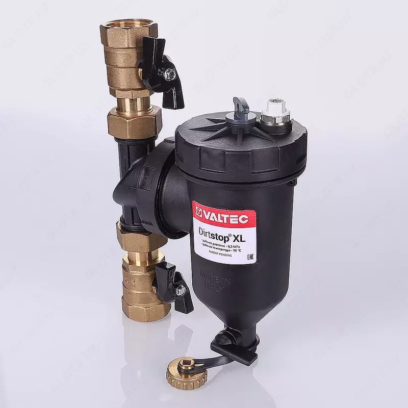  ФИЛЬТР-ДЕШЛАМАТОР МАГНЫТНЫЙ С МАНОМЕТРОМ ПРОМЫВНОЙ 3/4 (С КРАНОМ) - 