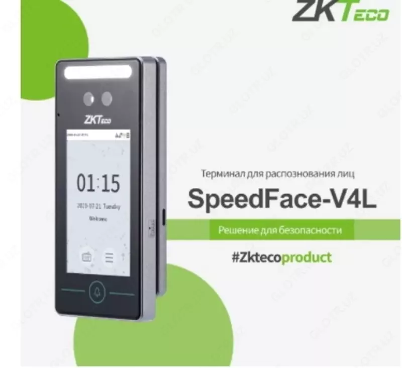 SpeedFace V4L yuzni tanishga ega biometrik ACS terminali