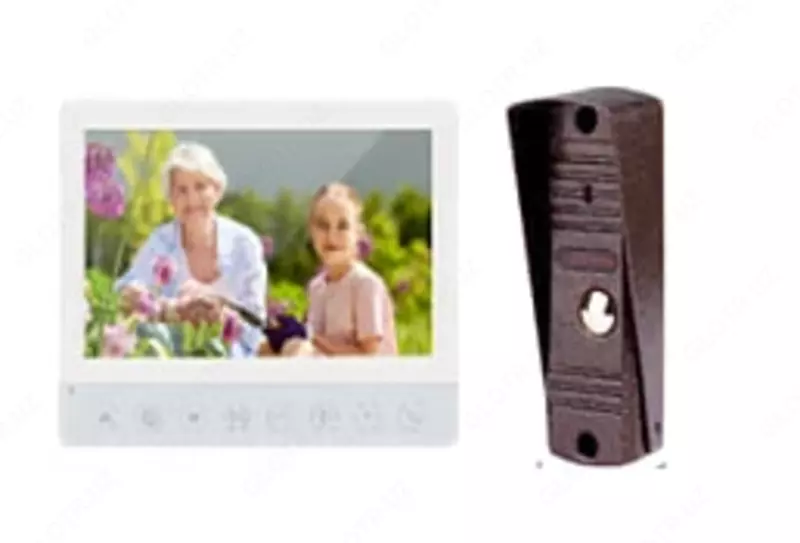  Interkom va eshik qulfi ZKTEco VK07-A01 (toplam) Oq/jigarrang Chakana savdo